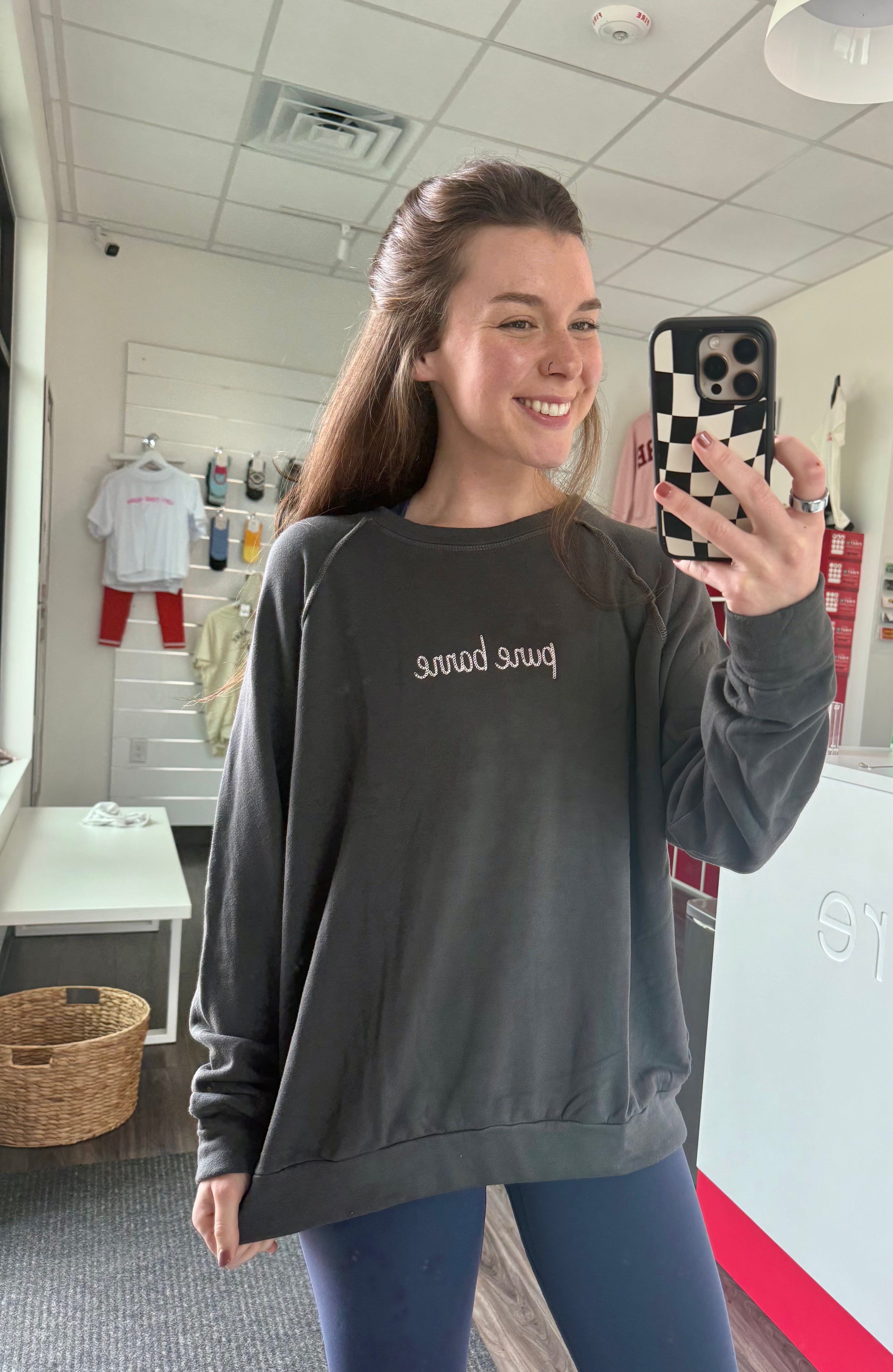 Pure Barre in Pink Sweatshirt