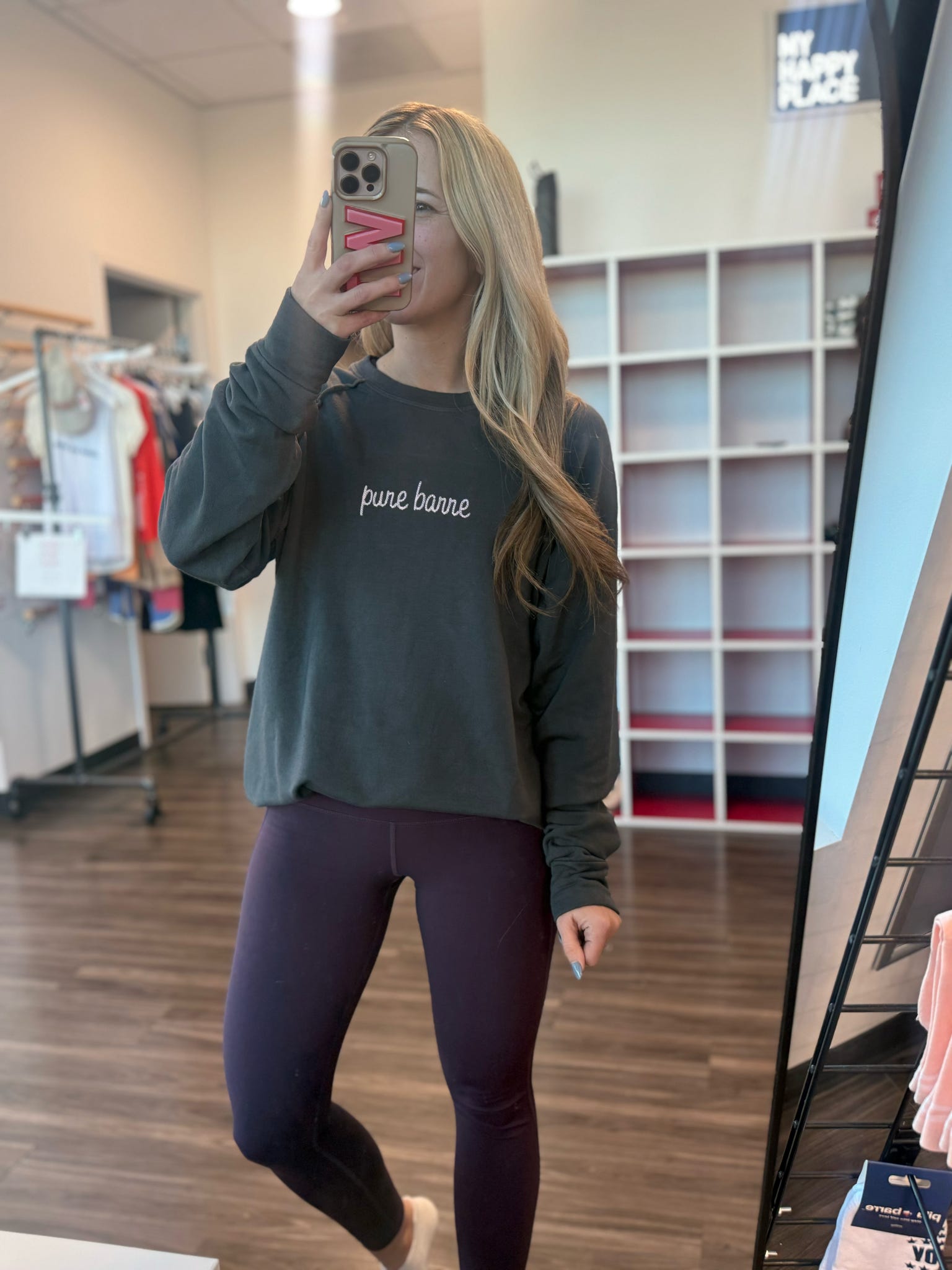 Pure Barre in Pink Sweatshirt
