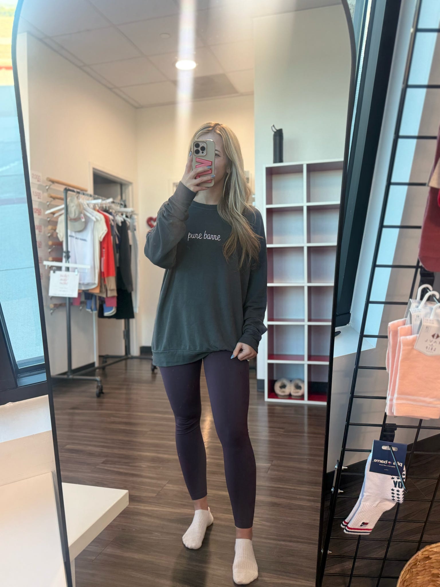 Pure Barre in Pink Sweatshirt